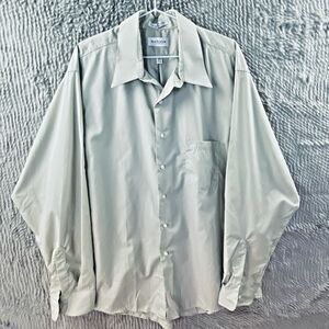 Van Heusen Men's 17.5 36/37 Easy Care Poplin Long Sleeve Button Down Dress Shirt